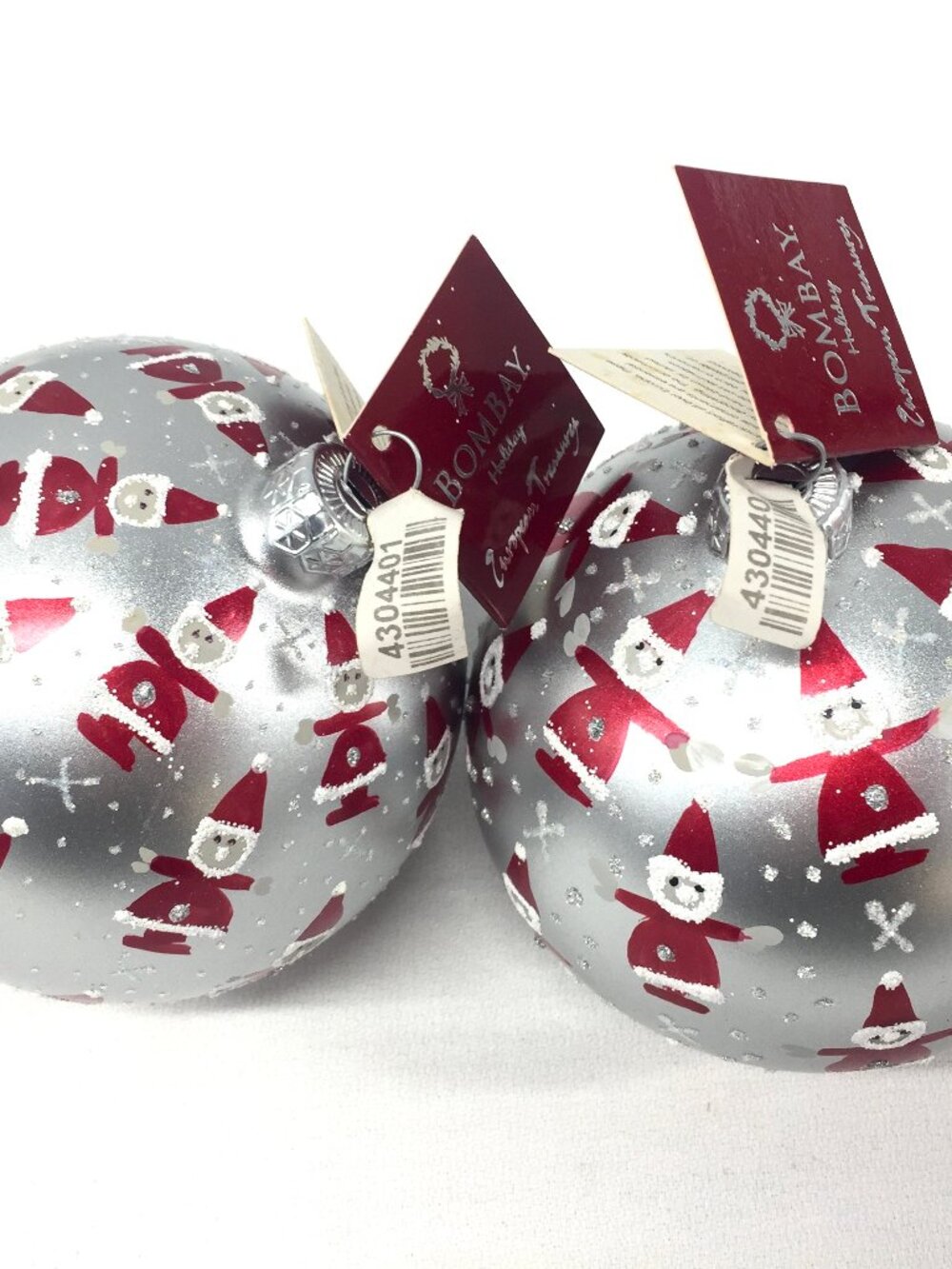 2 Bombay Company Christmas Ornament Handblown NWT